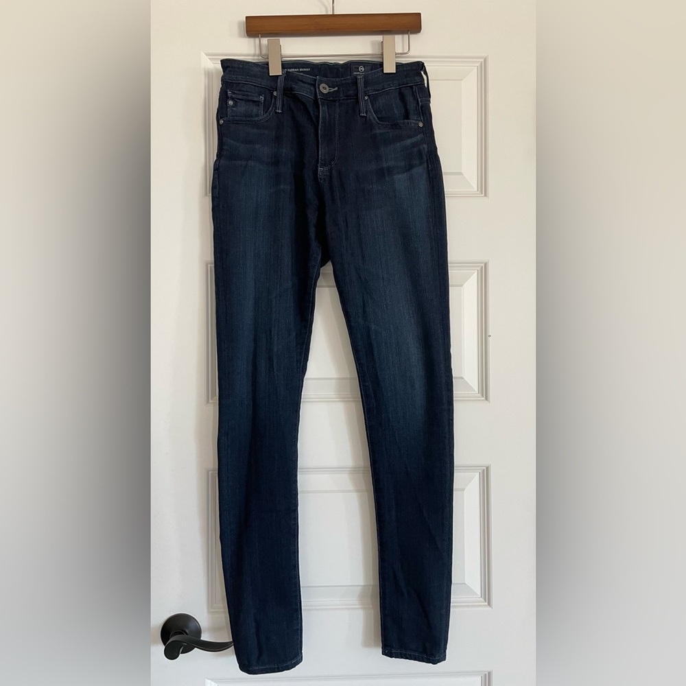 Agolde High Rise Farrah Skinny Jeans Dark Blue Denim 29